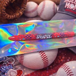 Baseball Mom Hot Pink Pen